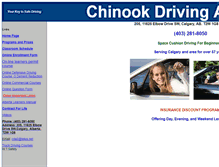 Tablet Screenshot of chinookdrivingacademy.com